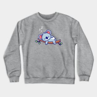 Cute Koala Sleeping On The Tree Crewneck Sweatshirt